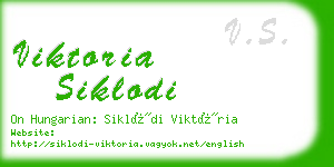 viktoria siklodi business card